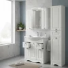 Weiße Badmöbel klassisch Set - Akira (dreiteilig)