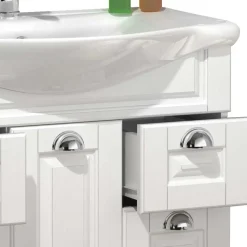 Weiße Badmöbel klassisch Set - Akira (dreiteilig)