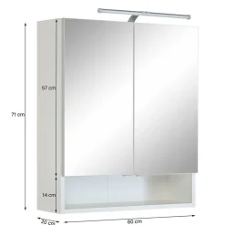 Weiße Badmöbel Kombi zum Aufstellen - Skiranov (vierteilig)