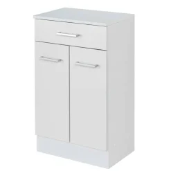 Weiße Badmöbel Kombi zum Aufstellen - Skiranov (vierteilig)