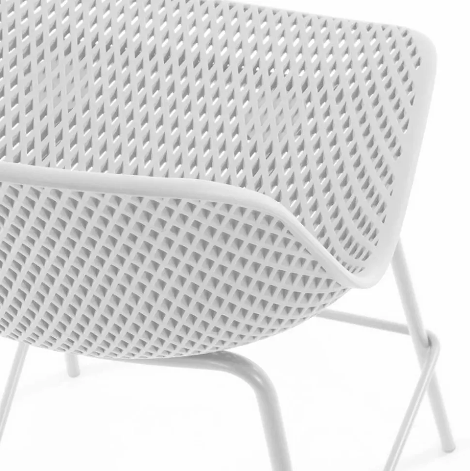 Weiße Barstühle mit PP Sitz - Amyonta (4er Set)