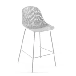 Weiße Barstühle mit Sitzschale - Contrada (4er Set)