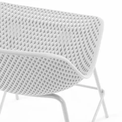 Weiße Barstühle mit Sitzschale - Contrada (4er Set)