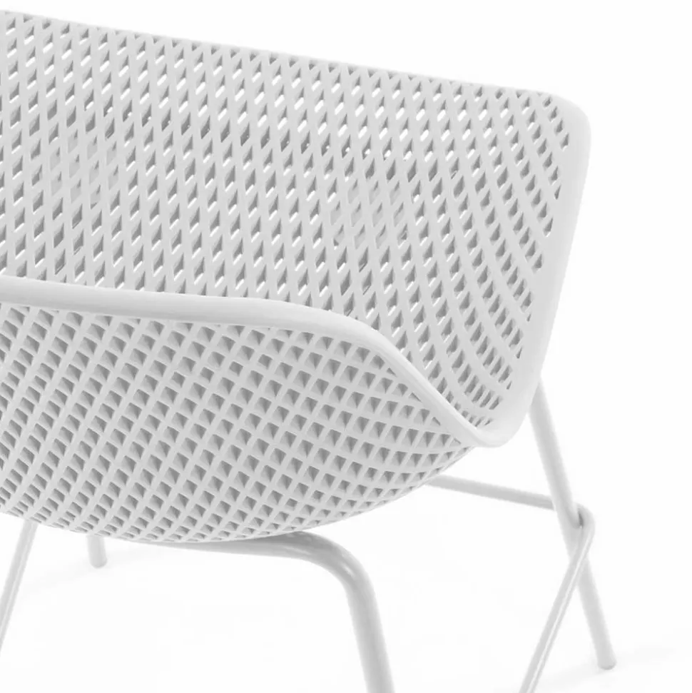 Weiße Barstühle mit Sitzschale - Contrada (4er Set)