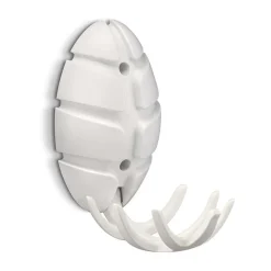 Weiße Design Klapphaken in Oval - Egetaria (6er Set)