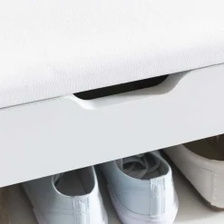 Weiße Flur Bank mit Schuhregal Guaran & Stauraum