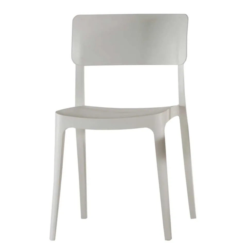 Weiße Kunststoffstühle Indoor und Outdoor - Laois (4er Set)