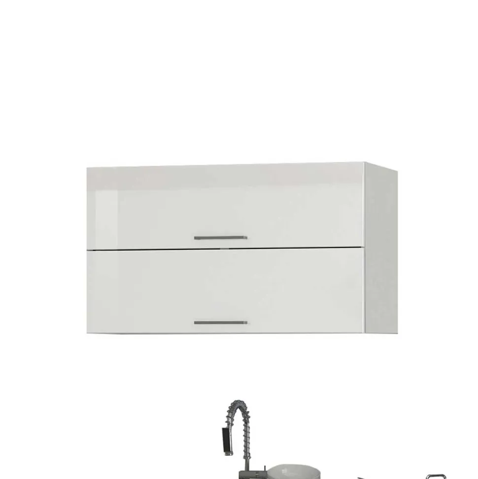 Weiße Leerblock Küche 320cm - Cuneo (achtteilig)