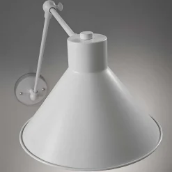 Weiße Metallleuchte für die Wandmontage - Continento