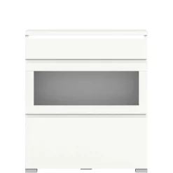 Weiße Schuhkommode mit Schublade & Schuhklappe - Dany