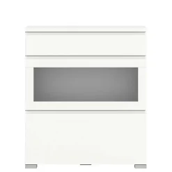 Weiße Schuhkommode mit Schublade & Schuhklappe - Dany