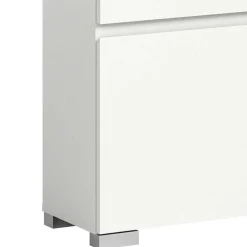 Weiße Schuhkommode mit Schublade & Schuhklappe - Dany