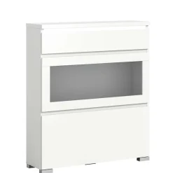 Weiße Schuhkommode mit Schublade & Schuhklappe - Dany