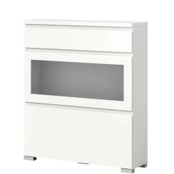 Weiße Schuhkommode mit Schublade & Schuhklappe - Dany