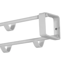 Weiße Stahl-Wandgarderobe mit 60cm Breite - Torosma