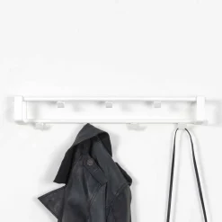 Weiße Stahl-Wandgarderobe mit 60cm Breite - Torosma