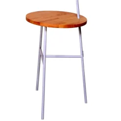 Weiße Stoff Stehlampe mit Ablagetisch - Passenna