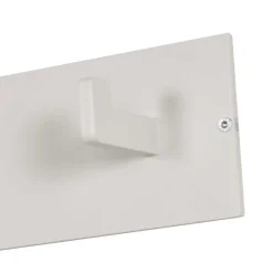 Weiße Wandgarderobe mit 5 Kleiderhaken - Urbanos