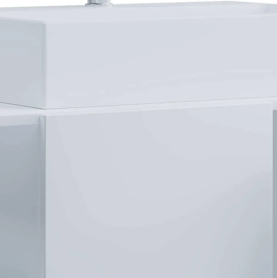 Weiße Waschkommode für die Wandmontage - Ziovarica