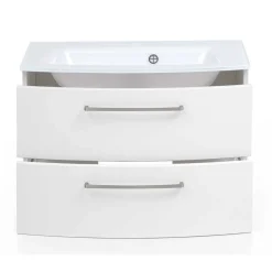 Weiße Waschtischkonsole mit zwei Schubladen - Anjunica