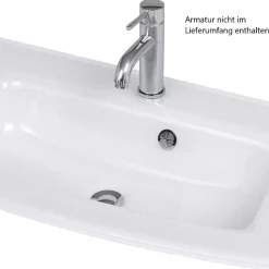 Weiße Waschtischkonsole mit zwei Schubladen - Anjunica