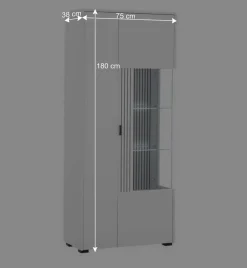 Weiße Wohnzimmerschränke & Wandboard im Set - Dualkos (vierteilig)