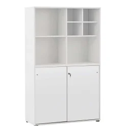 Weißer Aktenschrank mit sieben Fächern - Empire