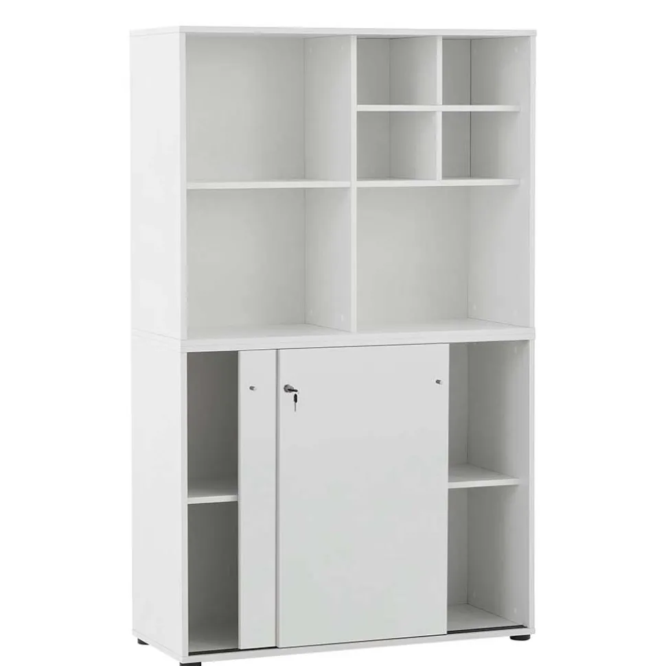 Weißer Aktenschrank mit sieben Fächern - Empire