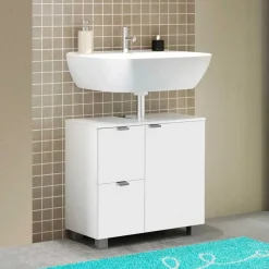 Weißer Bad Unterschrank für Waschbecken - Jendrics