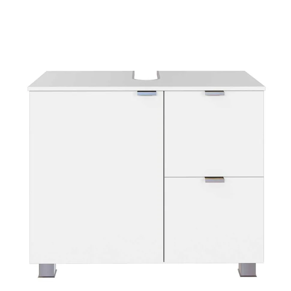 Weißer Bad Unterschrank für Waschbecken - Jendrics