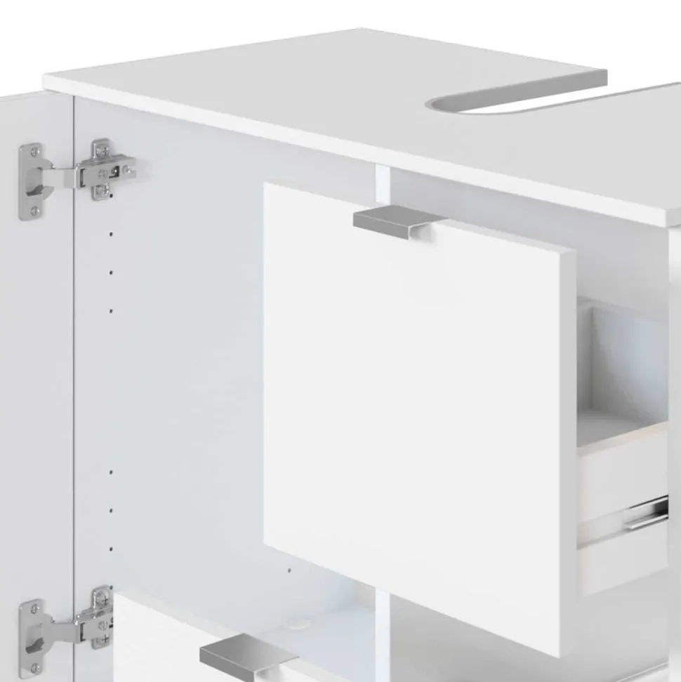 Weißer Bad Unterschrank für Waschbecken - Jendrics