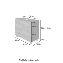 Weißer Bad Unterschrank für Waschbecken - Jendrics