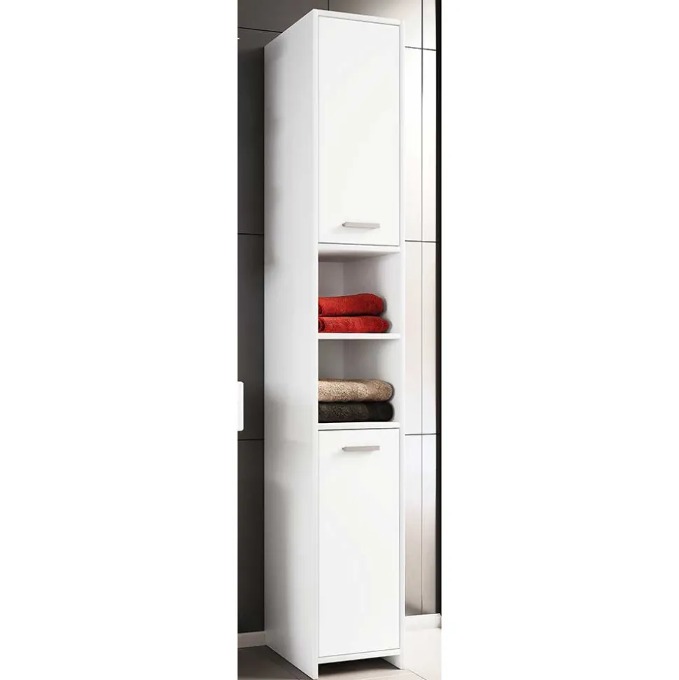 Weißer Badezimmer Hochschrank 2-türig - Gransov