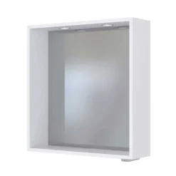 Weißer Badspiegel mit Ablage & LED - Enwicos