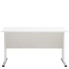 Weißer Bürotisch mit Knieraumblende - Radiassu