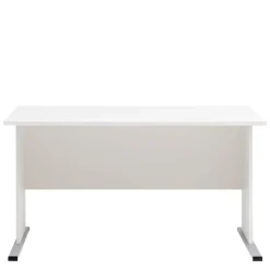 Weißer Bürotisch mit Knieraumblende - Radiassu