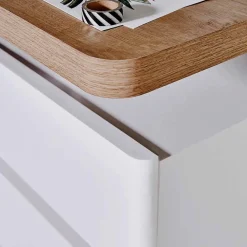 Weißer Computer-Schreibtisch Aragon mit viel Stauraum