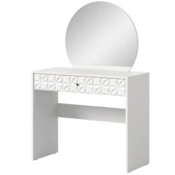 Weißer Design-Schminktisch mit Spiegel - Ustabo