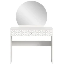 Weißer Design-Schminktisch mit Spiegel - Ustabo