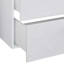 Weißer Doppel-Waschtisch für die Wandmontage - Matsu