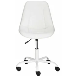 Weißer Drehstuhl mit Kunstleder Schalensitz - Chiloena