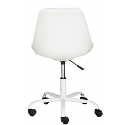 Weißer Drehstuhl mit Kunstleder Schalensitz - Chiloena