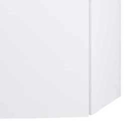 Weißer Eckwaschtisch mit Metallgriffen - Graving