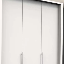 Weißer Kombi-Kleiderschrank mit Gleittür - Donpiave