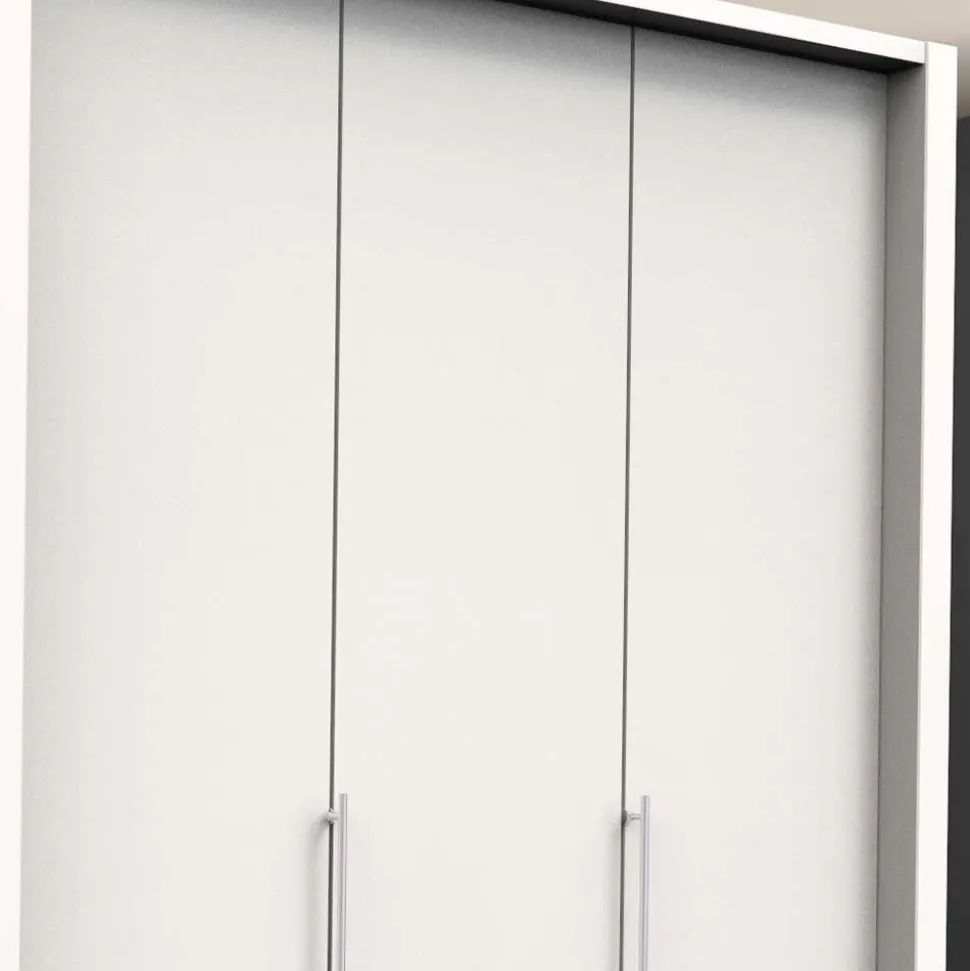 Weißer Kombi-Kleiderschrank mit Gleittür - Donpiave