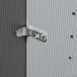 Weißer Kombi-Schlafzimmerschrank mit Glasfront - Rocca