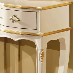 Weißer Konsolentisch im Barock Design - Iviada