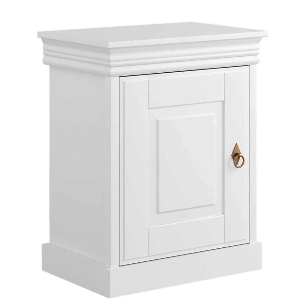 Weißer Landhaus Nachtschrank 1-türig - Presto