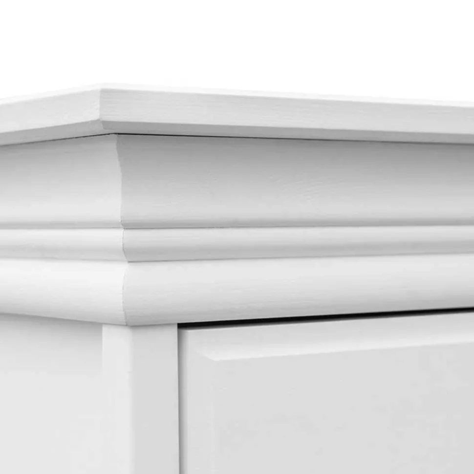 Weißer Landhaus Nachtschrank 1-türig - Presto