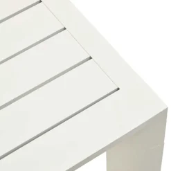 Weißer Metall-Gartentisch aus Aluminium - Kosmyna